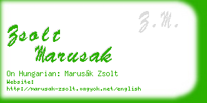 zsolt marusak business card